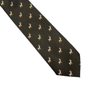 Bespoke Reindeer Festive Holiday Print Tie